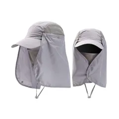 【★送料無料★】[Astarz] 日よけ帽 アウトドア 帽子 UVカット 日焼け防止 通気性 フェイスカバー あご紐付き 折りたたみ 使いやすい 防水 防風 日焼け対策 ガーデニング 野球帽 帽子 男女兼用