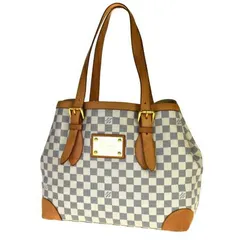 送料無料 【中古】 ルイヴィトン LOUIS VUITTON ハムステッド MM ショルダーバッグ トート ダミエ アズール レザー N51206 75BM987