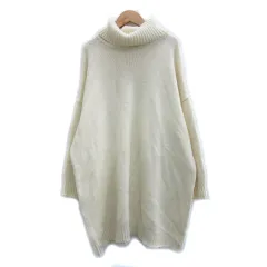 ローリーズファーム LOWRYS FARM ニット セーター 長袖 ロング丈 タートルネック M ベージュ /MS25