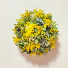 ご確認用 autumn ポポラスベリーとブルーブッシュの小さなリース 15cm