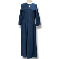 新品 未使用 タグ付き DRESSTERIOR 付け襟 ハーフスリーブ デニムワンピース シンプル ガーリー ナチュラル 大人かわいい インディゴ Mサイズ レディース 春 夏 ゴーゴー古着セントラルパーク名古屋店 No.749Y