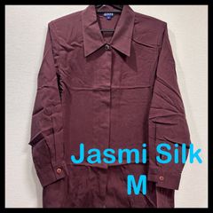 Jasmi Silk　ブラウス　Mサイズ　えんじ色