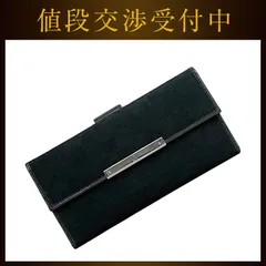 グッチ 二つ折り 長財布 ブラック GGキャンバス 112715 美品 財布