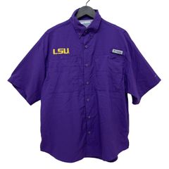 GC822  NBA LSU Columbia コロンビア ユニフォーム 半袖シャツ 半袖 シャツ トップス パープル メンズ サイズS