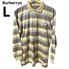 【古着】Burberrys バーバリーズ 長袖 ポロシャツ 刺繍 古着 レトロ L