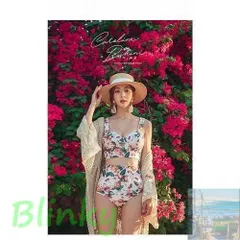 【美品・未使用新品】水着レディース タンキニ ビスチェビキニ ハイウエスト 花柄 体型カバー ママ水着 リゾート 旅行 ハワイ グアム 沖縄 10代 20代 30代