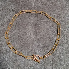 ゴールド　金　ステンレス　ネックレス　チェーン　マルカン　リンクチェーン　トグル