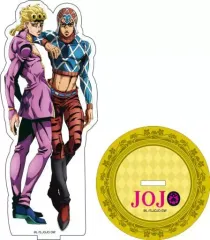 【中古】アクリルスタンド・アクリルパネル ジョルノ＆ミスタ 描き下ろしBIGアクリルスタンド 「ジョジョの奇妙な冒険 第五部 黄金の風」
