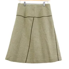 スキャパ スカート ウール混 ストレッチ ブランド ボトムス レディース 40サイズ ベージュ×ブラウン SCAPA 【中古】のサムネイル