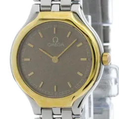 オメガ (OMEGA) デビル シンボル K18 ゴールド ステンレススチール クォーツ レディース 時計 595.0101 (外装仕上げ済み)【中古】