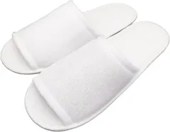 Sweet Plus 使い捨てスリッパ 個包装 業務用 ホテル仕様 エステ 美容サロン アメニティ 持ち帰りスリッパ 衛生的 底面 厚め(ホワイト 6足,  Free)