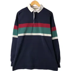 古着 70~80年代 エルエルビーン L.L.Bean ボーダー柄 長袖 ラガーシャツ USA製 メンズL相当 ヴィンテージ/eaa547980