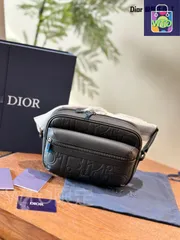 【今日特価】Dior Gravity Embossed Leather Bag ディオール グラビティ エンボス レザーバッグ（22cm）