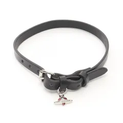ヴィヴィアンウエストウッド Vivienne Westwood チョーカー DIAMANTE HEART ブラック レザー ステンレススチール DIAMANTE HEART チョーカー レディース Used Bのサムネイル