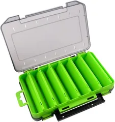 karim 両面ルアーワームケース タックル 収納 ボックス メタルジグ ショアジギング ソルトライト 釣り 青物( グリーン)