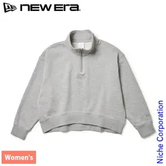 【新品】 ニューエラ  ウィメンズ スウェット ハーフジップ プルオーバー グレー 14674705 アウトドア ウェア レディース