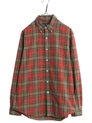 【お得なクーポン配布中!】 ラルフローレン チェック オックスフォード 長袖 ボタンダウン シャツ メンズ L 古着 ポロ コットン 長袖シャツ ワンポイント マルチカラー