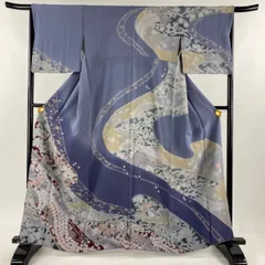 逸品 未使用品 滝泰謹製 訪問着 薄灰紫色 身丈157cm お洒落 フォーマル 逸品 未使用品 滝泰謹製 訪問着 薄灰紫色 身丈157cm お洒落