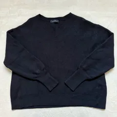 UNITED ARROWS green label relaxing （ユナイテッドアローズ グリーンレーベル） コットン100％長袖コットンニット Vネックウールセーター レディースMサイズ相当
