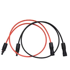 【新品】 MC4 延長 ケーブル 1500V ソーラー 延長 ケーブル ソーラーパネル接続用 コネクタ付きソーラー用ケーブル 太陽光パネル用ケーブル 太陽光発電用機器・部材 MC4型 コネクター IP67防水 片端加工 2本セットMC4コネクター 4SQ  0のサムネイル
