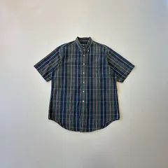 90s ラルフローレン　シアサッカー ボタンダウンシャツ　チェック　Ralph Lauren seersucker shirt Lsize T1657 A2