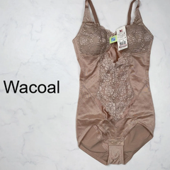 【新品タグ付き】Wacoal　ワコール　ボディスーツ　B75L　ランジェリー　下着ㅤDR　オークル　ベージュ　花　刺繍ㅤ華やか　パール　レース　リボン　プレゼント　ギフト