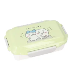 ☆ ちいかわグリーン ☆ キャラクター ランチボックス 500ml キャラクター ランチボックス 500ml 弁当箱 お弁当箱 ランチ 仕切付 電子レンジ 食洗器対応 乾燥機 抗菌 キャラ フタがUP 弁当 お弁当 かわいい 盛付けがつぶれない おかずが盛れる
