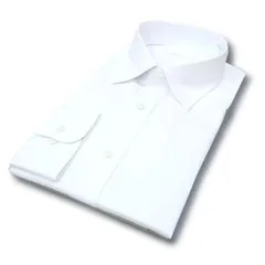 メンズ ドレスシャツ 長袖 カッターシャツ セミワイドカラー Mサイズ【CYGNUS】Yシャツ 白 ホワイト シャツ 超形態安定・制菌・抗菌防臭加工