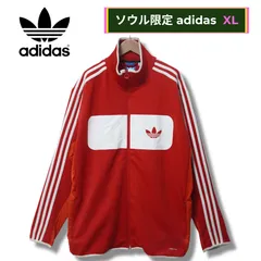 限定品 アディダス オリジナルス トラックジャケット XL  レッド サイドメッシュ adidas ORIGONALS  40周年記念モデル 赤×白 トレフォイル ストリート オーバーサイズ ビッグシルエット Y2K ゆるだぼ 古着 E615