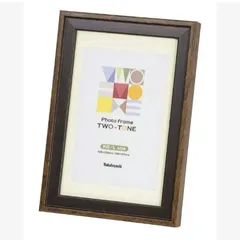ナカバヤシ ツートン フォトフレーム KG・L ダークブラウン