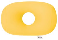 MOGU(モグ) ポータブル・ホールピロー 日本製 身体が求めるビーズクッション へたりにくい パウダービーズ使用 小型(約30x20x10cm) イエロー 手洗い可 介護 背当て 昼寝枕 腰当て サポート 頭 オフィス リビング 車 旅行 コンパクト