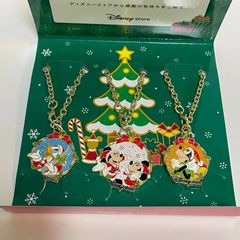 【新品・未使用】ディズニーストア クリスマス チャーム 3個セット ミッキー ミニー ドナルド グーフィー 2023