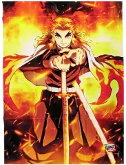 【中古】雑貨 煉獄杏寿郎 ビッグタオル 「劇場版 鬼滅の刃 無限列車編」
