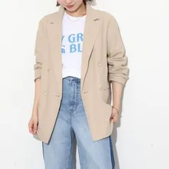 SLOBE IENA (スローブイエナ) 24010912601020 リネンコットンダブルブレストジャケット レディース ベージュ FREE