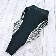 SE3-A21☆arenaアリーナ競泳水着 M 黒白 *シンプルでとびきりSEXY オープンバック ぴたぴた レディース 練習用水着 フィットネスジムプール ワンピース■