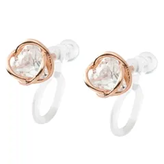 【ピンクゴールド×イヤリング】[Cream dot. クリームドット公式] イヤリング レディース  金属アレルギー ニッケルフリー スタッド ビジュー トライアングル クロス 大人 上品 