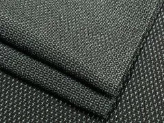 平和屋着物▽本塩沢　単衣　110亀甲　十字絣　正絹　逸品　AAAW1356fy