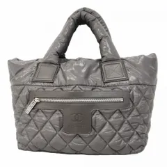 シャネル　コココクーン　ナイロン　トートバッグ　シルバー CHANEL ☆最終価格【5gb1324-b-h】シャネル トートバッグ ココ