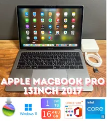 ［美品］　　Apple MacBook Pro 13inch 2017/Core i5 2.3GHz/16GB/1TB/Windows11/Office 2021/Ri181