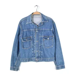 50s リーバイス 507XX セカンド 両面タブ 革パッチ最終期? コの字ステッチ Gジャン LEVIS 2ND サイズ38相当 古着 @DA0062