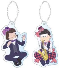 【中古】キーホルダー・マスコット(キャラクター) イヤミ＆おそ松 描き下ろし 吹奏楽松 アクキーセット(2個入り) 「おそ松さん」