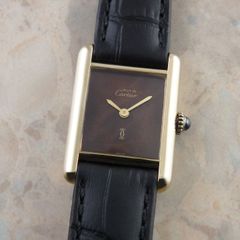 カルティエ マストタンク SM 手巻き式 希少 マホガニー ヴィンテージ Cartier アンティーク時計 レディースウォッチ
