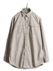 【お得なクーポン配布中!】 80s カーハート コットン キャンバス 長袖シャツ L ビンテージ ベージュ