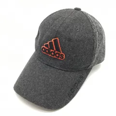 ★SALE価格★【美品】アディダス キャップ グレー×レッド 起毛素材 ウール混  フリー(57-59cm) ゴルフウェア adidasのサムネイル