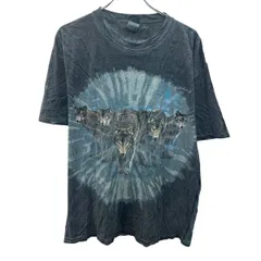 GILDAN 半袖 プリントTシャツ L～ ブルー系 ギルダン プルオーバー 総柄 アニマル カットソー 古着卸 アメリカ仕入 a705-5266