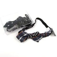 コムサイズム/エンジェル 蝶ネクタイ 2点セット ドット・チェック柄  ボウタイ まとめて フォーマル 入学 卒業 キッズ 男の子用 【中古】