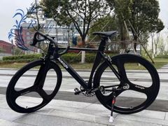 ブラック ロードバイク アルミニウム合金シ 700C 風を壊す ロード バイク  3つのナイフホイール 自転車 自転車本体 通勤 通学