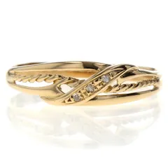 K18透かし編み編みゴールドリング15-16号815K2509