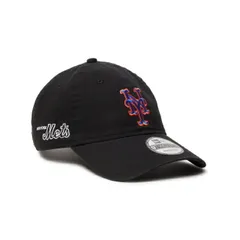 [即納]NEWERA ニューエラ 9TWENTY MLB Side Patch ニューヨーク・メッツ ブラック　CAP 調節可能 メンズ　プレゼント ギフト 贈り物