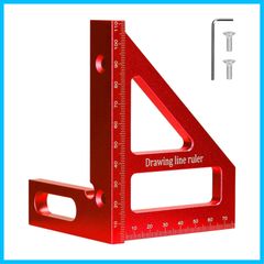 Weytoll アルミ合金マルチ角度測定定規木工直角分度器45° 90°マイター三角定規ユーティリティスクライビングゲージエンジニア大工用多機能レイアウト測定ツール